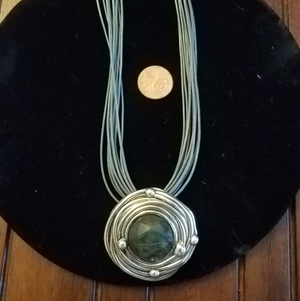 Isreal Sterling and labradorite choker